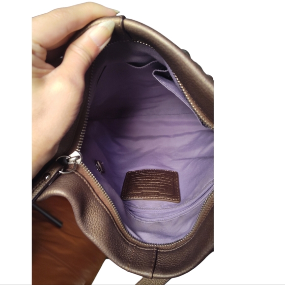 Coach Leather Crossbody Bag F19722 Bronze - Picture 10 of 14